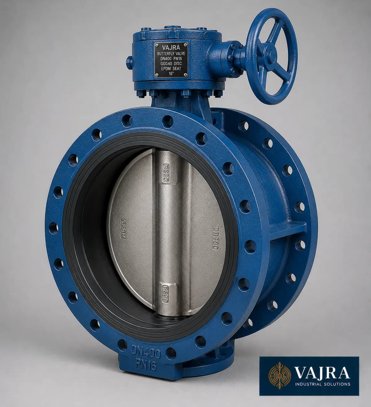 Double Flanged Butterfly Valve - Double flanged butterfly valve for large diameter pipelines - supplier in Surat