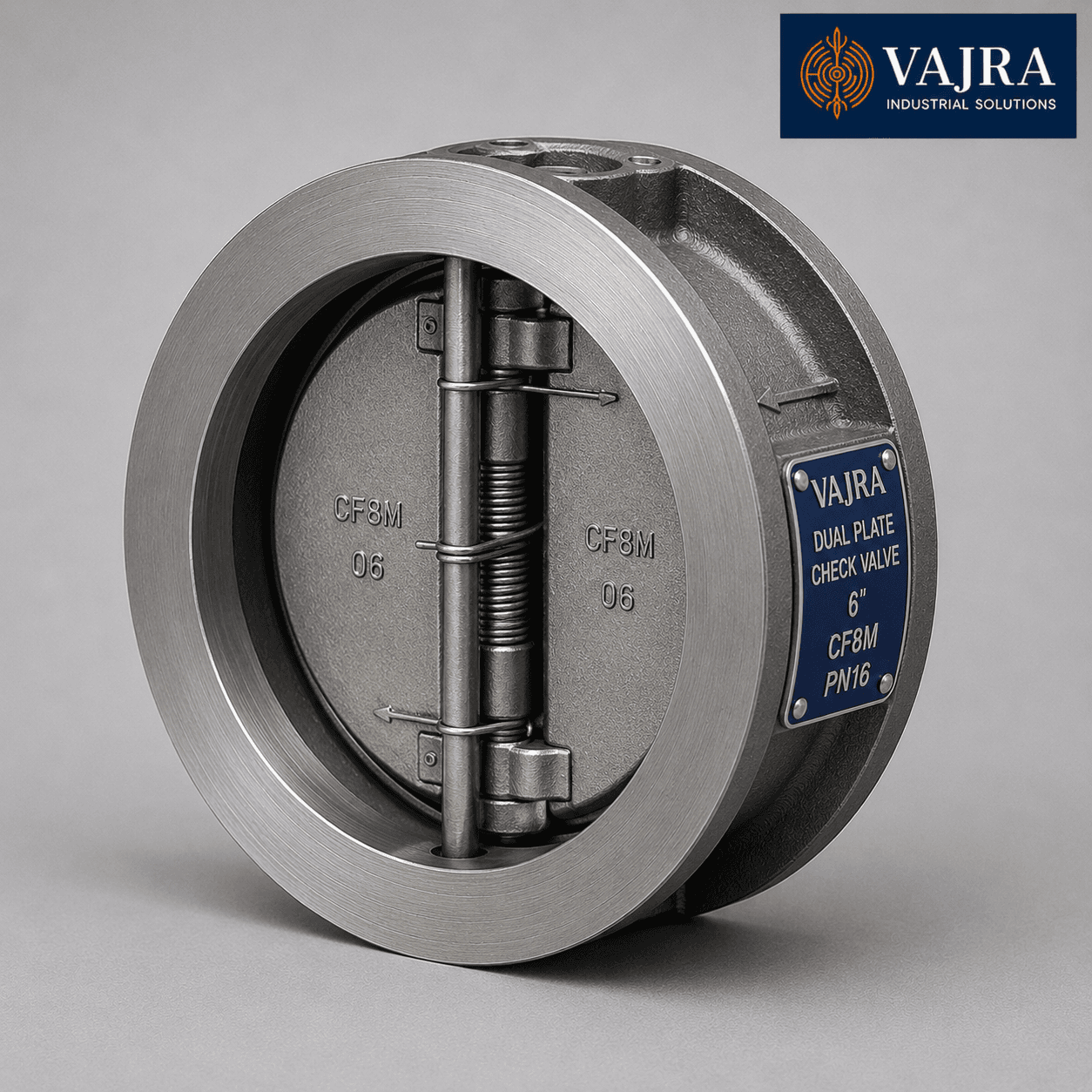 Dual Plate Check Valve - Dual plate wafer check valve for low pressure drop