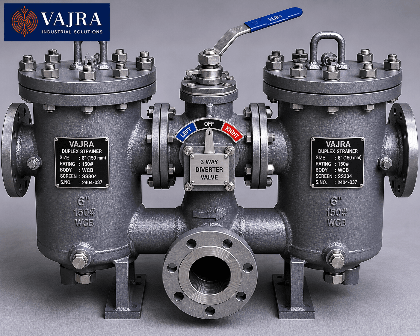 Duplex Strainer - Duplex strainer for continuous operation without shutdown