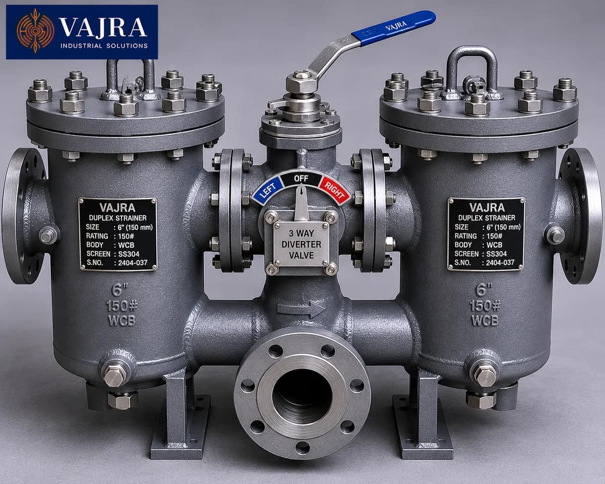 Duplex Strainer - Duplex strainer for continuous operation without shutdown - supplier in Mumbai