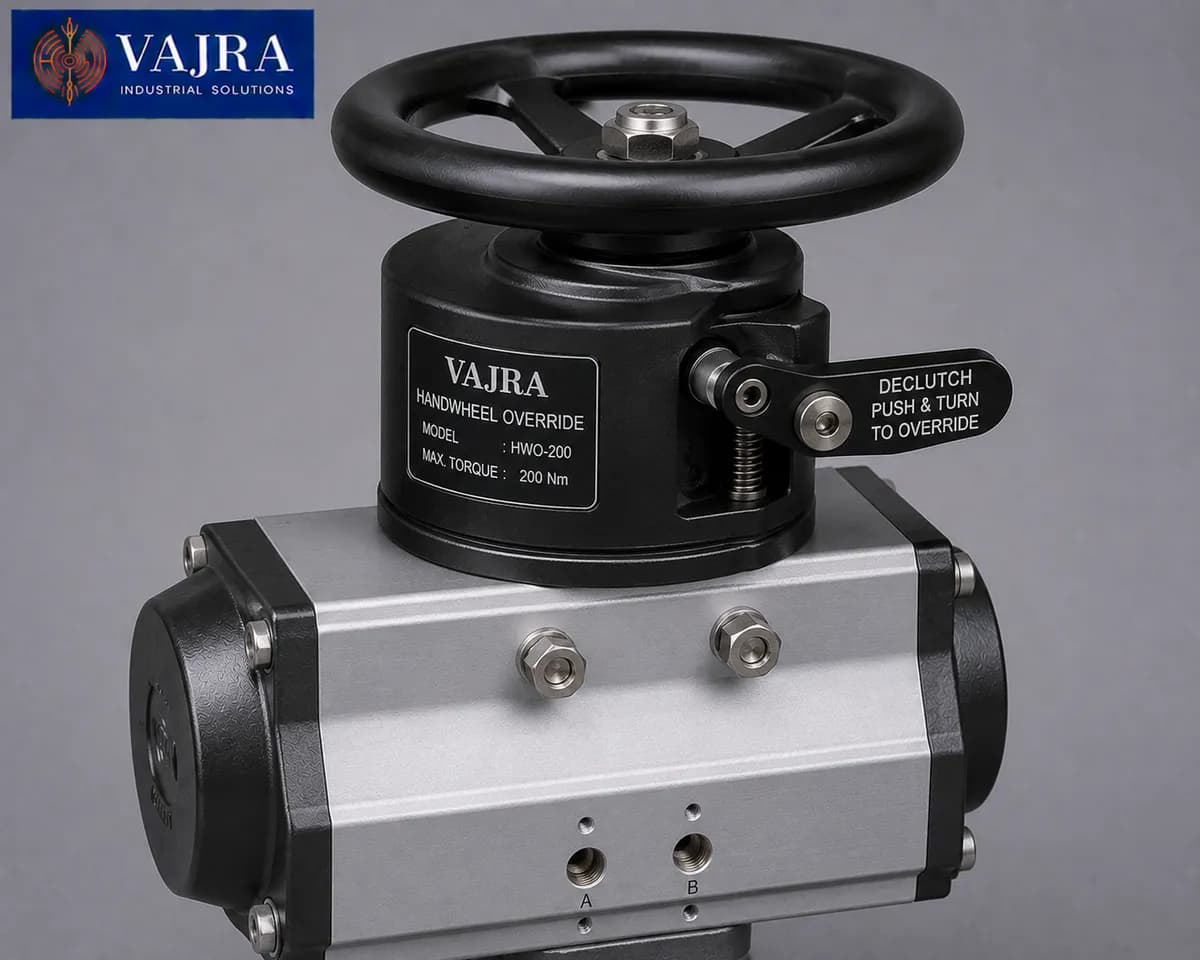 Handwheel Override for Actuators - Declutchable handwheel override for actuated valves - supplier in Mumbai