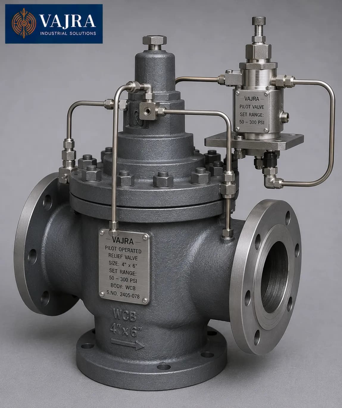 Pilot Operated Relief Valve - Pilot operated pressure relief valve for precise set pressure - supplier in Surat