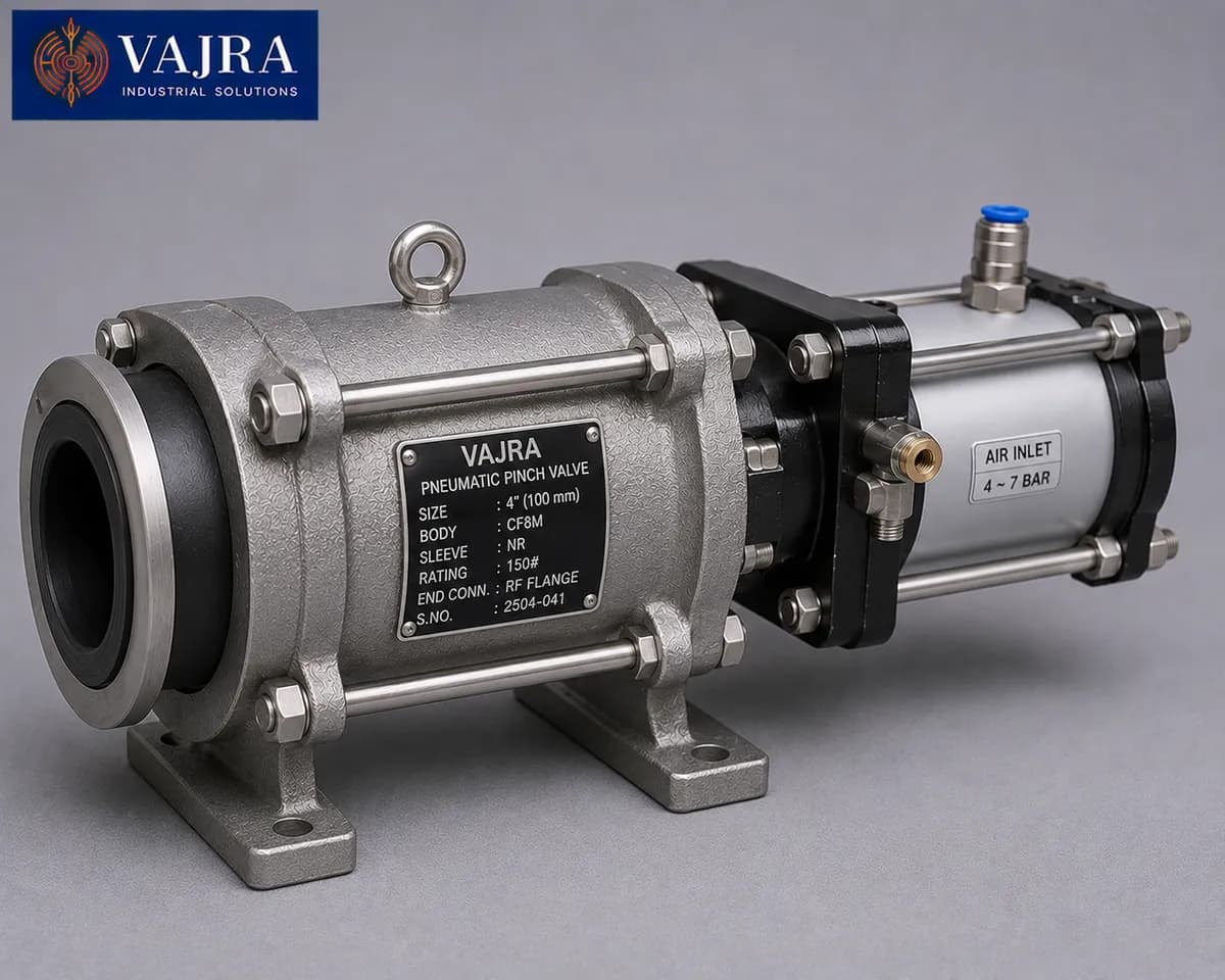 Pneumatic Pinch Valve - Pneumatic actuated pinch valve for automated control - supplier in Mumbai