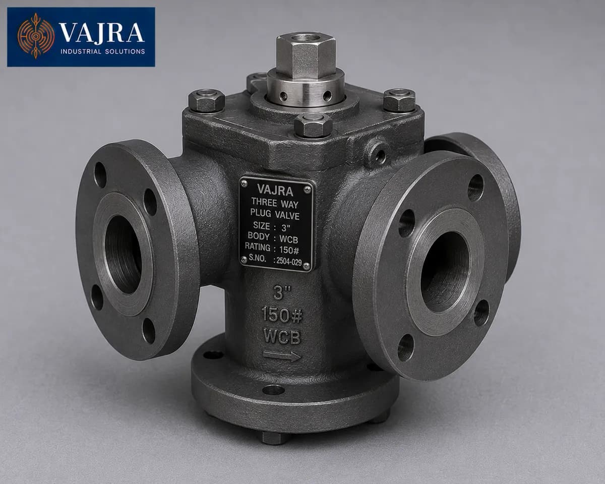 3-Way Plug Valve - 3-way plug valve for flow diversion and mixing - supplier in Mumbai