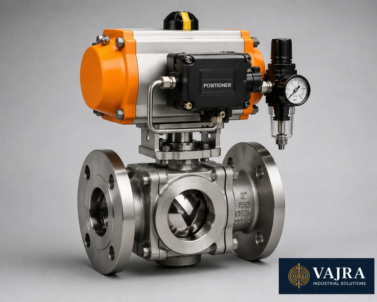 V-Port Ball Valve - V-port ball valve for precise throttling control - supplier in Surat