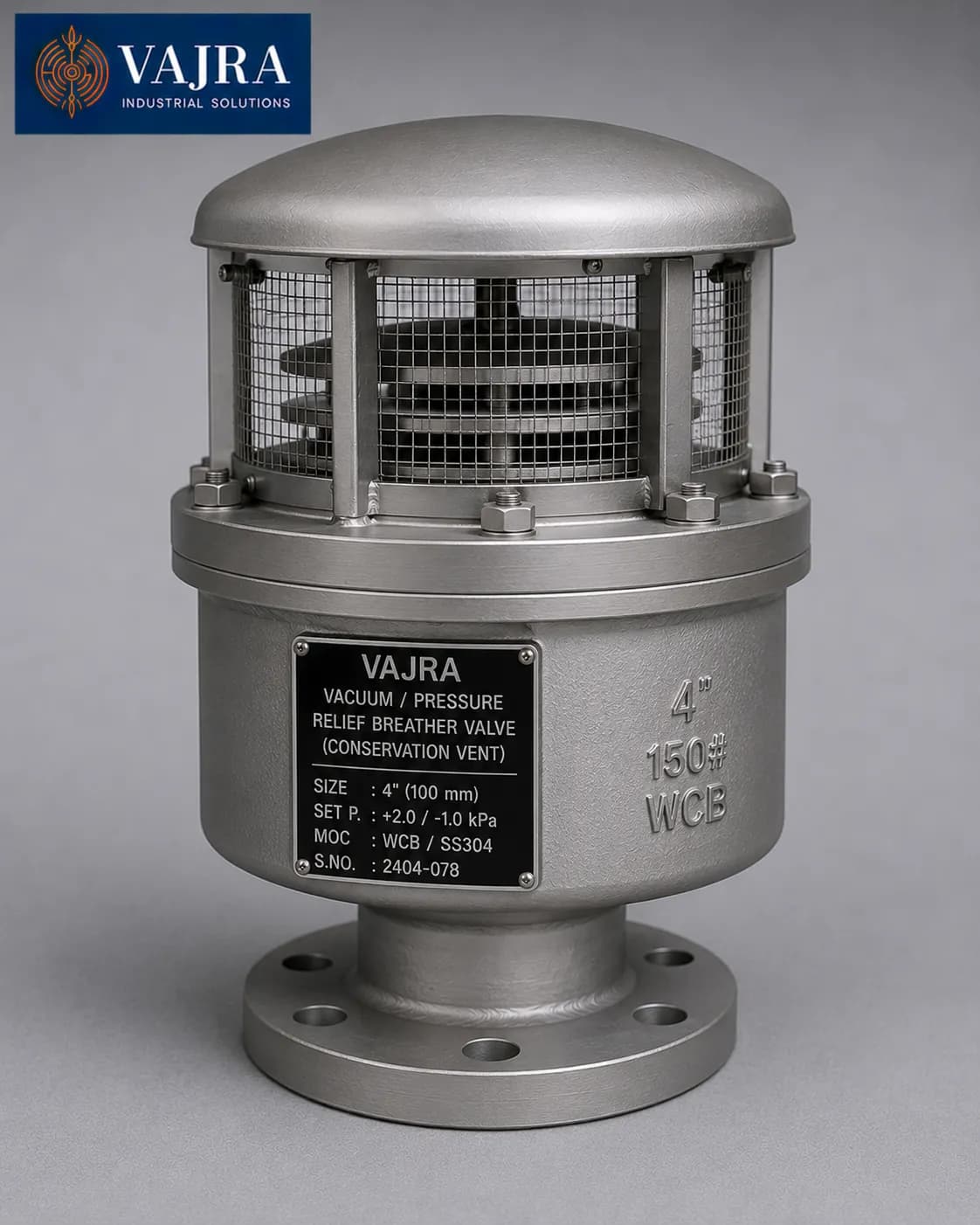 Vacuum Relief / Breather Valve - Tank breather vacuum relief valve for storage tank protection - supplier in Surat