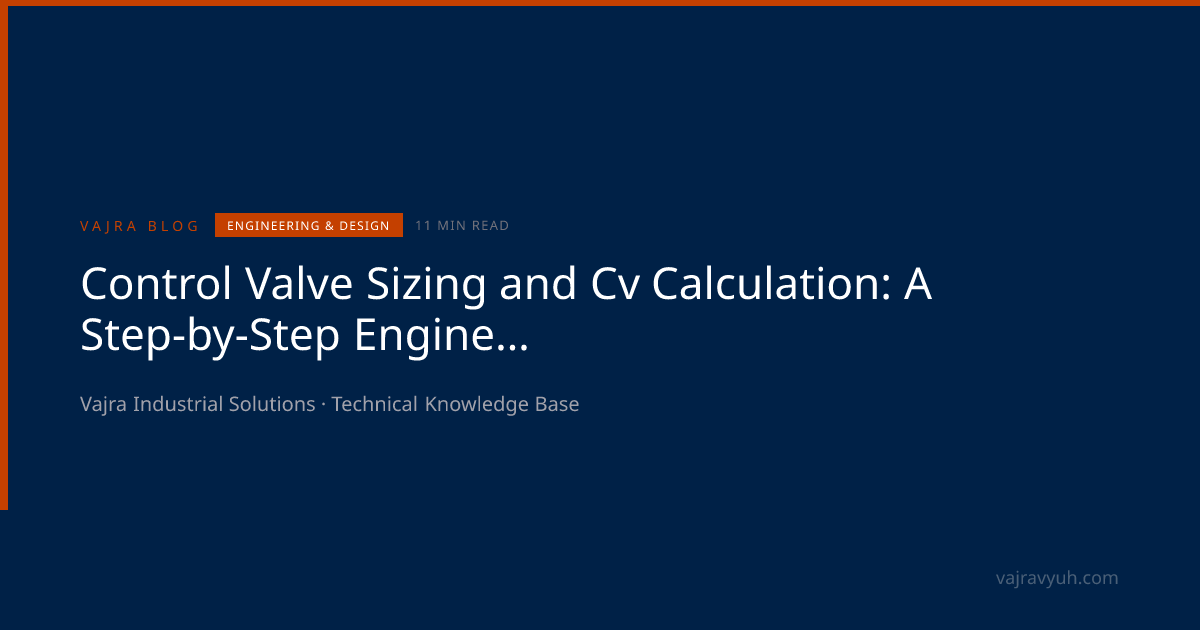Control Valve Sizing & Cv Calculation Guide | Engineering